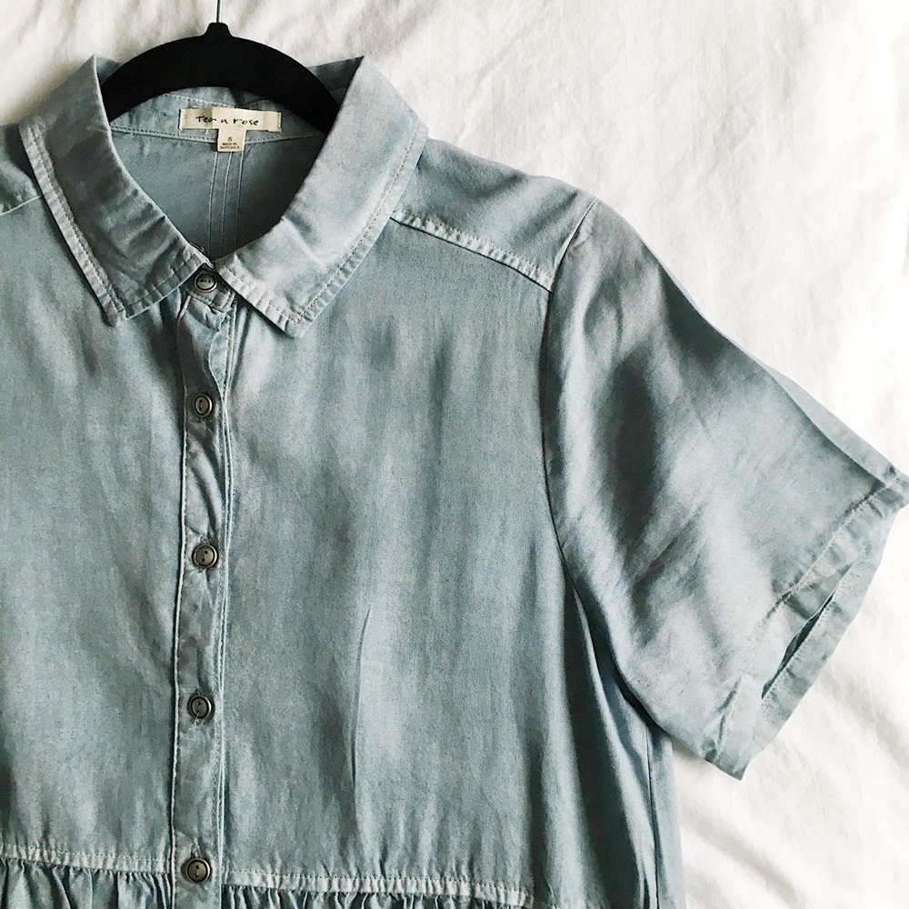 Chambray Light Blue Dress
